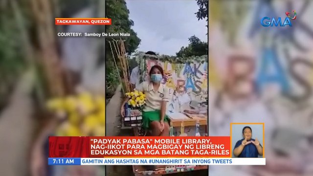 Padyak pabasa mobile library, nag-iikot para magbigay ng libreng edukasyon sa mga batang taga-riles | UB