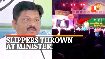 Slippers Hurled At Odisha Law Minister Pratap Jena In Own Constituency