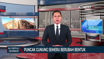 Puncak Gunung Semeru Berubah Bentuk Setelah Erupsi