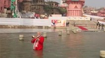 PM Modi takes holy dip in Ganga near Lalita Ghat