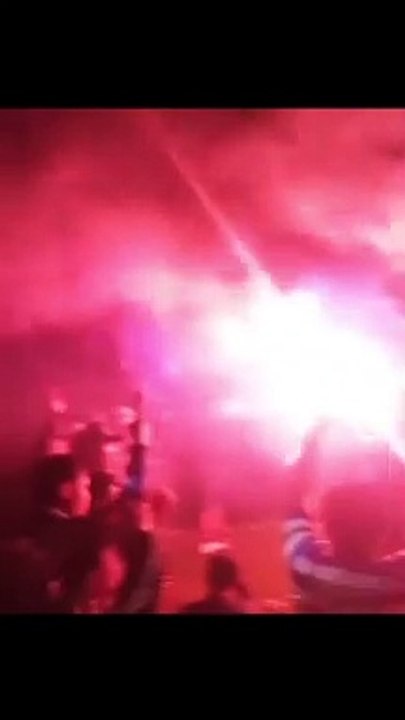Suporter Persib merayakan kemenangan atas melawan persik Kediri!!!