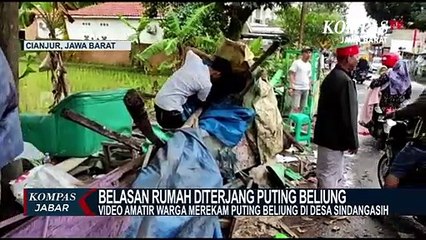 Belasan Rumah Di Cianjur Diterjang Puting Beliung
