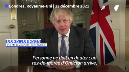Omicron: "un raz-de-marée arrive" au Royaume-Uni, prévient Boris Johnson