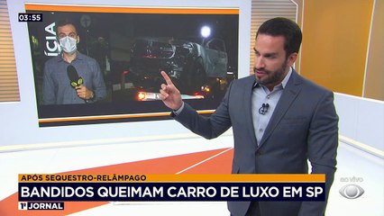 Criminosos sequestraram um homem em busca de transferências via Pix e queimaram o carro da vítima em São Paulo.