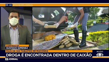 Mais de 100 tabletes de maconha foram encontrados dentro de um caixão, no interior de São Paulo. O motorista foi preso em flagrante.