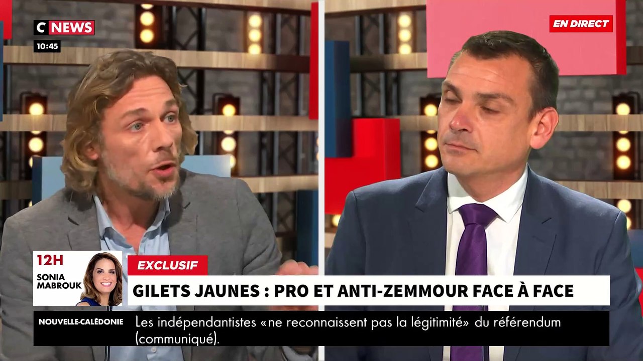 EXCLU - Le face à face entre gilets jaunes pro et anti Zemmour dans "Morandini Live": "Vous ne ferez pas couler du sang sur le gilet jaune" - VIDEO