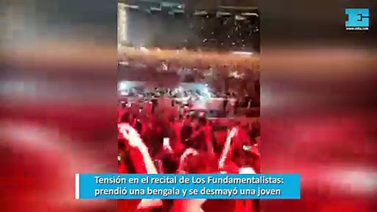 Tensión en el recital de Los Fundamentalistas prendió una bengala y se desmayó una joven
