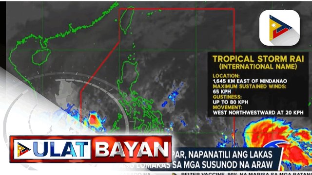 Bagyo na nasa labas ng PAR, napanatili ang lakas at posible pang lumakas sa mga susunod na araw