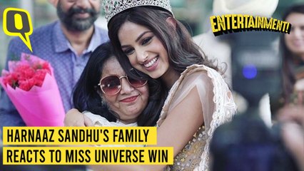 Harnaaz Sandhu's Family Reacts to Her Miss Universe Win
