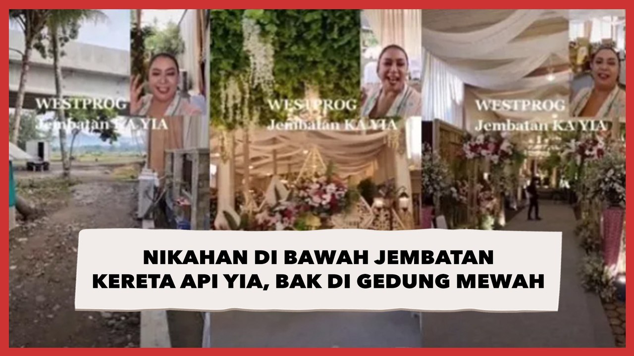 Nikahan di Bawah Jembatan Kereta Api YIA, Dekorasinya Bak Nikahan di Gedung Mewah