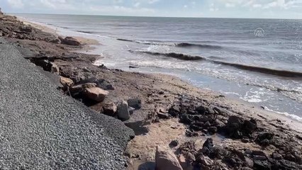 Şiddetli yağış nedeniyle Gülçavuş-Sultaniçi sahil yolu ulaşıma kapatıldı