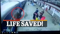 Caught On Cam: RPF Constable Saves Life Of Man Dangling From Moving Train