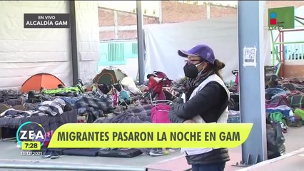 Caravana migrante llega a la CDMX y pasa la noche en la GAM