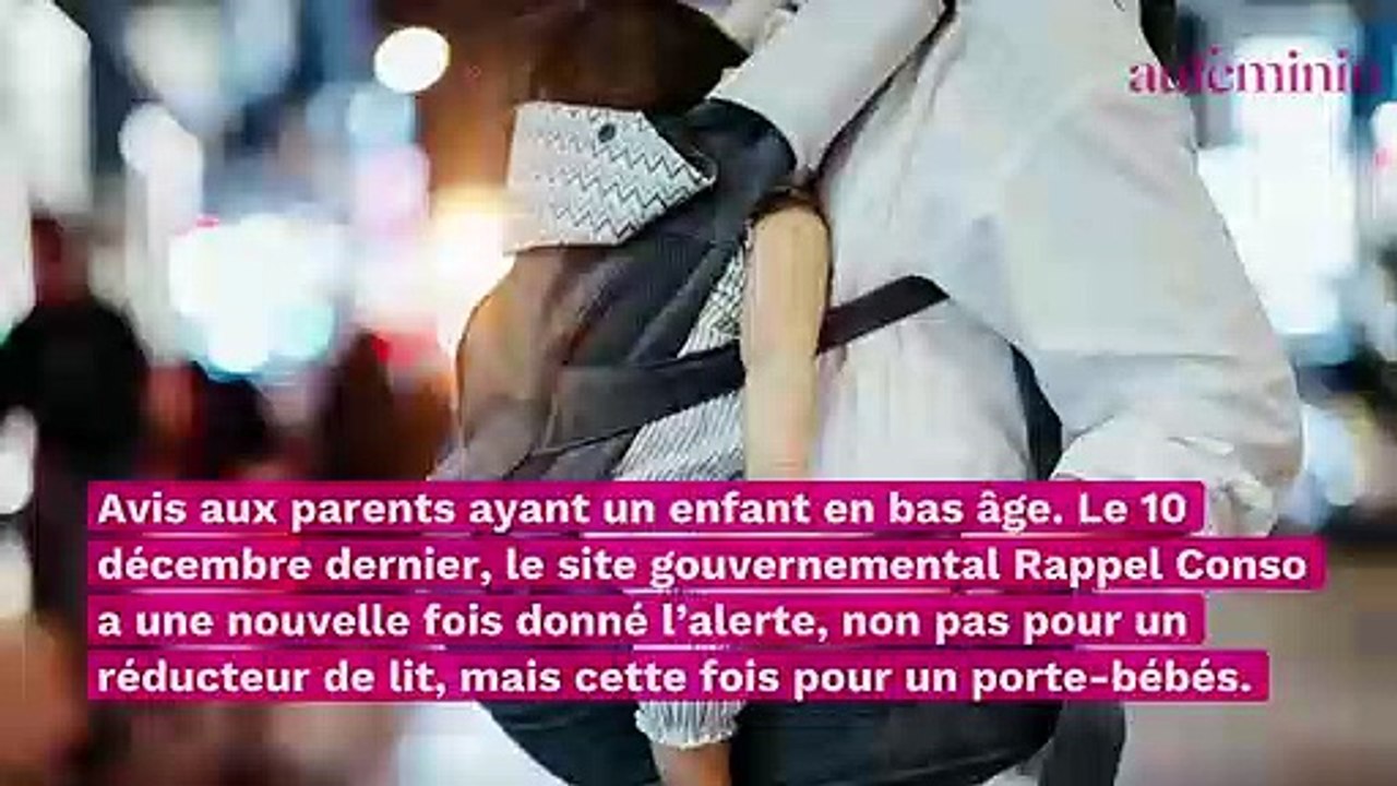 Rappel de produit : attention, ce porte-bébés présente un gros problème de sécurité