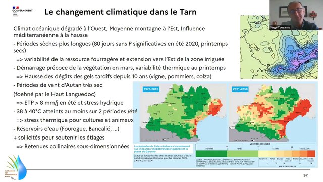 Varenne de l'eau agricole - Agricultures résilientes face au changement climatique ? Touzane