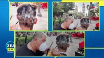 Barbero recrea catedral en corte de cabello