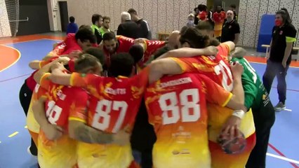 Images maritima: la joie des handballeurs martégaux après la victoire contre La Crau