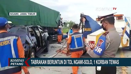 Terjadi Tabrakan Beruntun di Tol Ngawi-Solo, 1 Mobil SUV Ringsek Tak Berbentuk