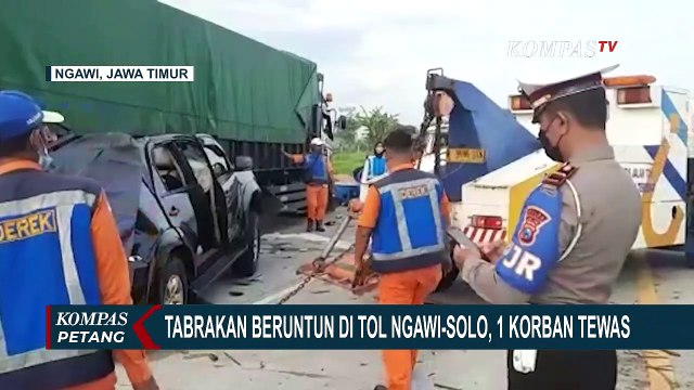 Terjadi Tabrakan Beruntun di Tol Ngawi-Solo, 1 Mobil SUV Ringsek Tak Berbentuk