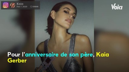 VOICI -Kaia Gerber : pour l’anniversaire de son père, elle dévoile sa voix angélique