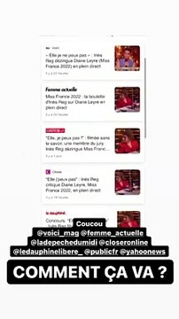 Ines Reg fait l'objet d'une rumeur concernant une remarque qu'elle aurait tenue à l'encontre d'une candidate du concours Miss France 2022.