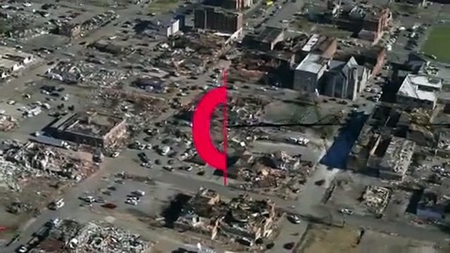 Spectaculaires images aériennes de l'après-tornade dans le Kentucky