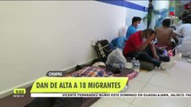 Dan de alta a 18 migrantes lesionados en Chiapas