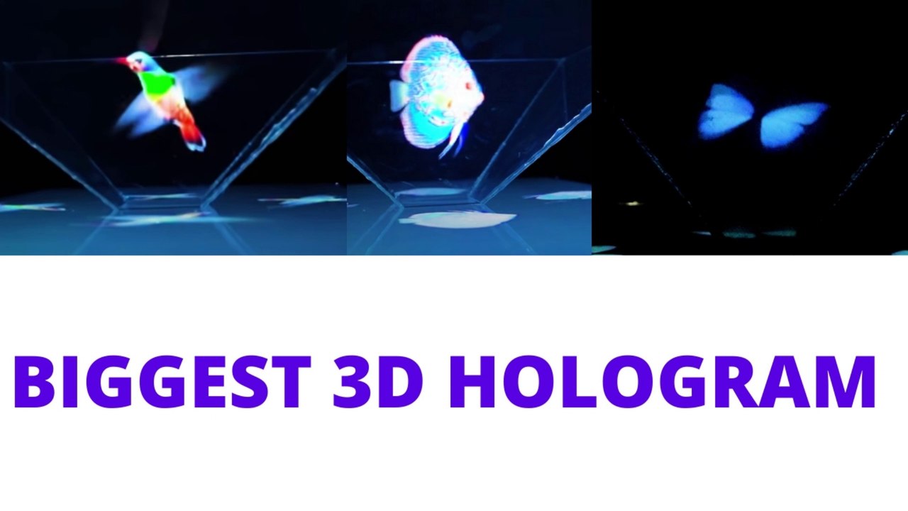 Biggest 3D Hologram Made at Home.