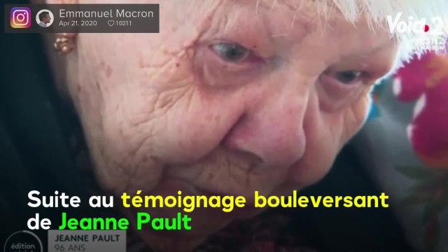 VOICI - Emmanuel Macron bouleversé par le témoignage d’une pensionnaire d’Ehpad