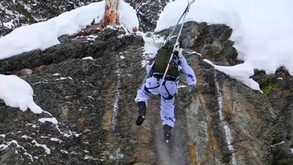 Russian High Altitude Troops Soldiers Stage Mountain Rescue.mp4