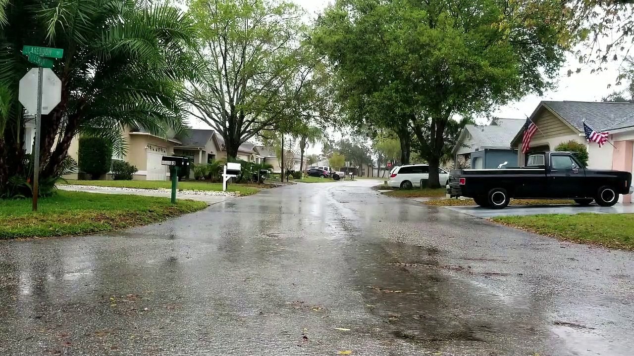view of small street with rain sounds