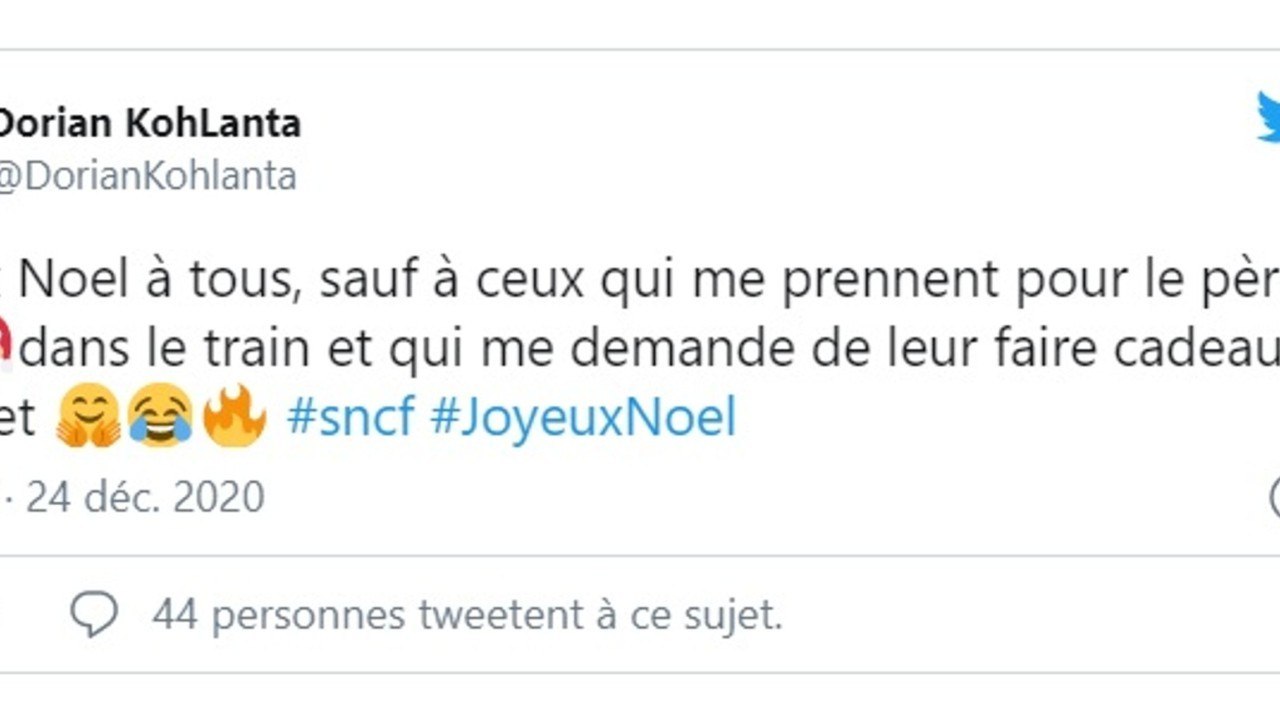 VOICI : Dorian (Koh-Lanta Les 4 Terres) contrôleur SNCF : son hilarant message aux fraudeurs qui le prennent pour le "Père Noël"