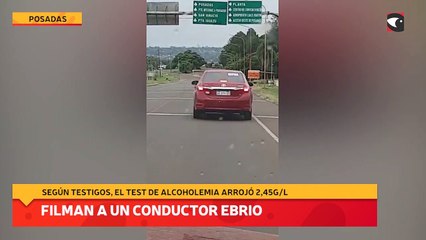 Filman a un conductor ebrio