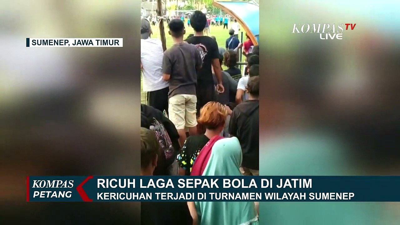 Detik-Detik Ricuh Laga Sepak Bola Antar Kampung di Sumenep Jatim