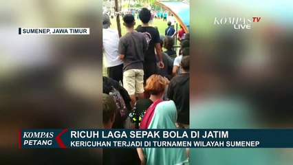 Detik-Detik Ricuh Laga Sepak Bola Antar Kampung di Sumenep Jatim