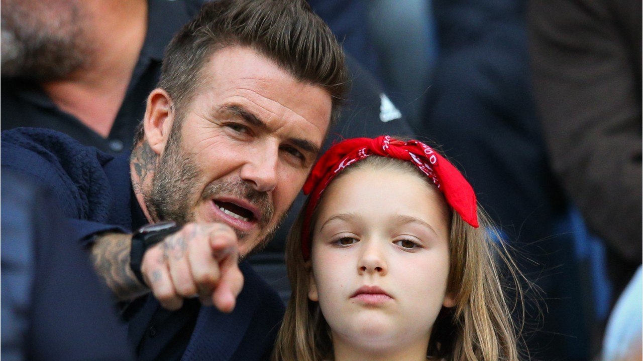 VOICI - V4 PHOTO David Beckham Et Sa Fille Dans Les Coulisses De Modern Family (3)
