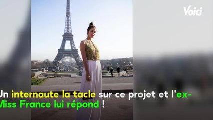 VOICI : Iris Mittenaere fait du tri dans son dressing pour organiser une vente : un internaute la tacle et elle répond