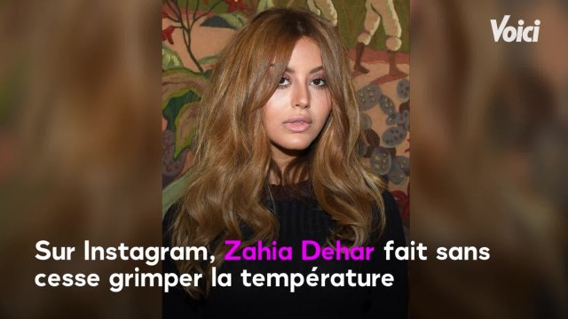 VOICI - PHOTO Zahia en pleine séance de sport, elle offre une vue imprenable sur son décolleté