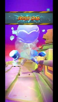 Frosty Crab Battle Run Gameplay On Lost City - Crash Bandicoot: On The Run!