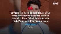 VOICI - Pierre Niney réagit à l'interpellation d'une infirmière et soutient les soignants