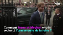 VOICI - Le prince Harry et Meghan Markle ont souhaité un joyeux anniversaire à la reine… sur Zoom !