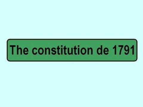 The constitution Of 1791 - French