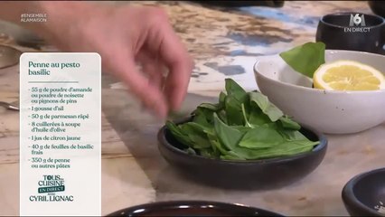 VOICI Cyril Lignac vous partage sa recette de penne au pesto basilic