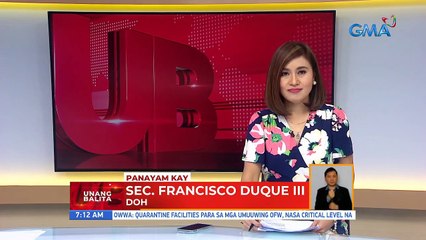 Panayam kay Sec. Francisco Duque III, DOH | UB