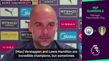 Guardiola tells his players to 'never give up' like Verstappen and Hamilton