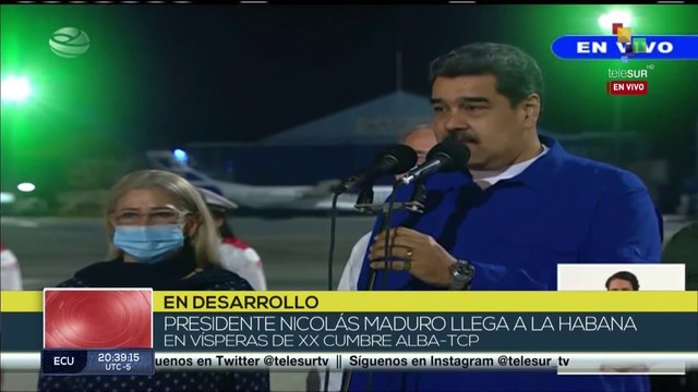 Llega a Cuba el Presidente Nicolás Maduro en vispera del XX Cumbre del ALBA-TCP