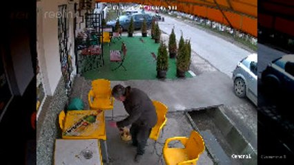 Drunk Man Falls Over