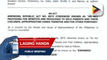 SB 1411 o Expanded Solo Parents Welfare Act, pasado na sa ikatlo at huling pagbasa sa Senado