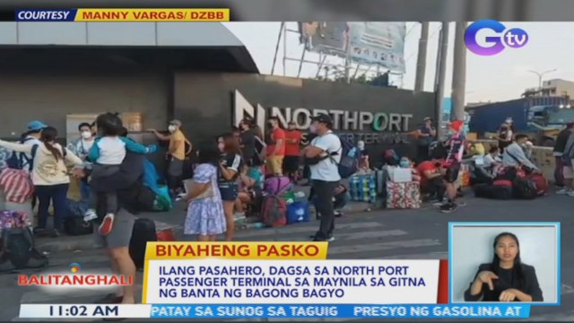 Ilang pasahero, dagsa sa North Port Passenger Terminal sa gitna ng banta ng bagong bagyo | BT