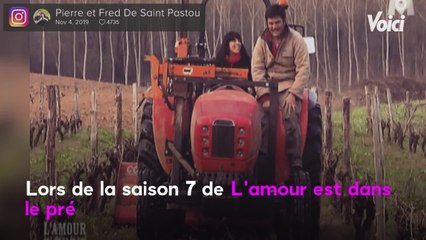 VOICI - PHOTO L'amour est dans le pré : Pierre et Fred se souviennent des débuts de leur histoire devant les caméras